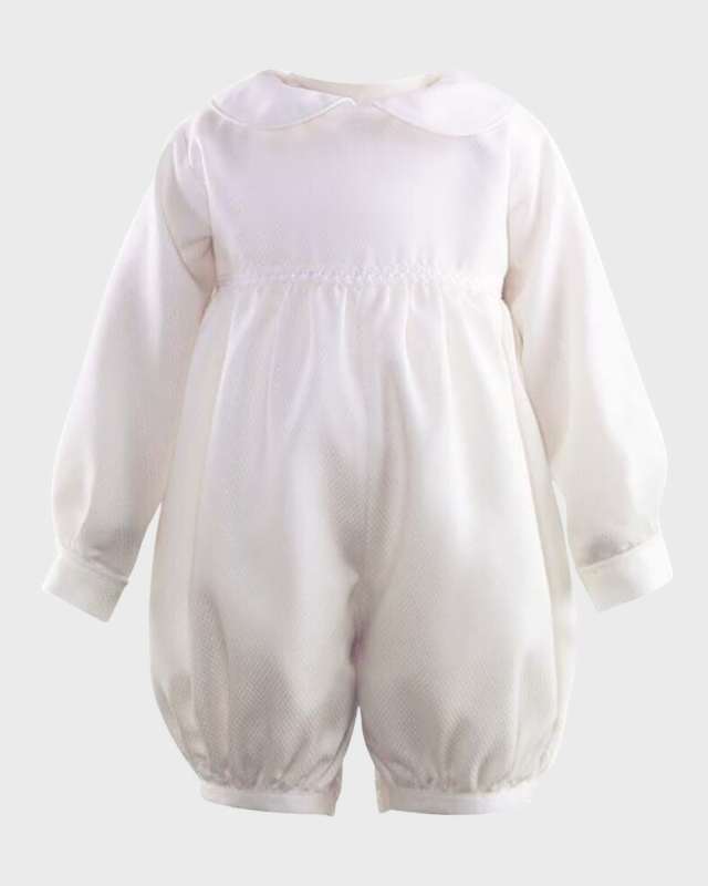 Girl's Lace-Trim Babysuit, Size 3M-